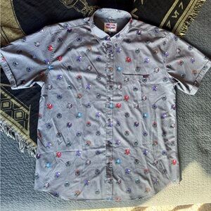 RSVLTS Gray Shirt with Colorful Pattern